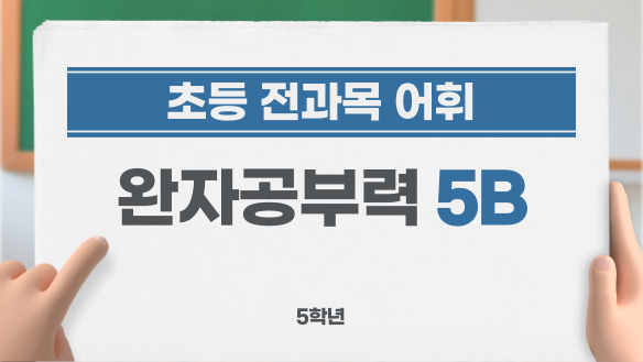 (초등 전과목 어휘) 완자공부력 5B - 5학년